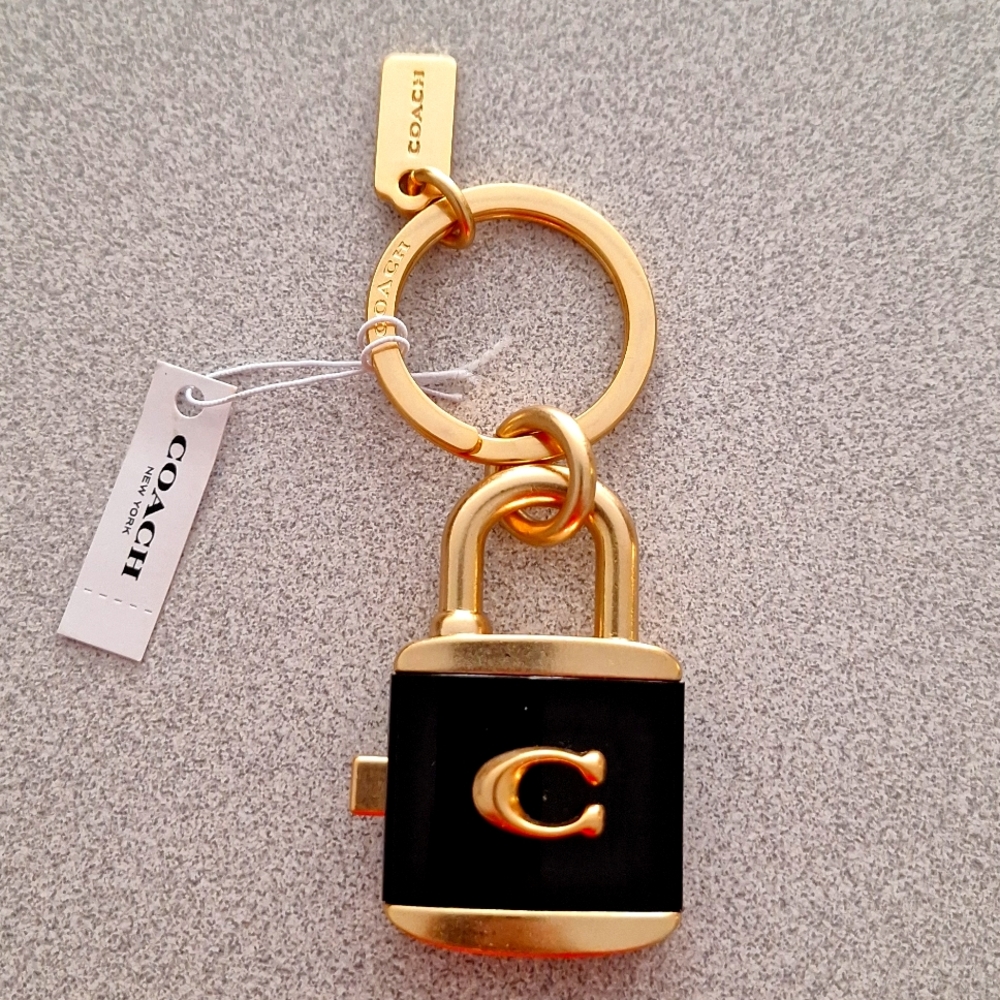 NEW-Coach Lock and Key & Key Ring - Picture 3 of 5